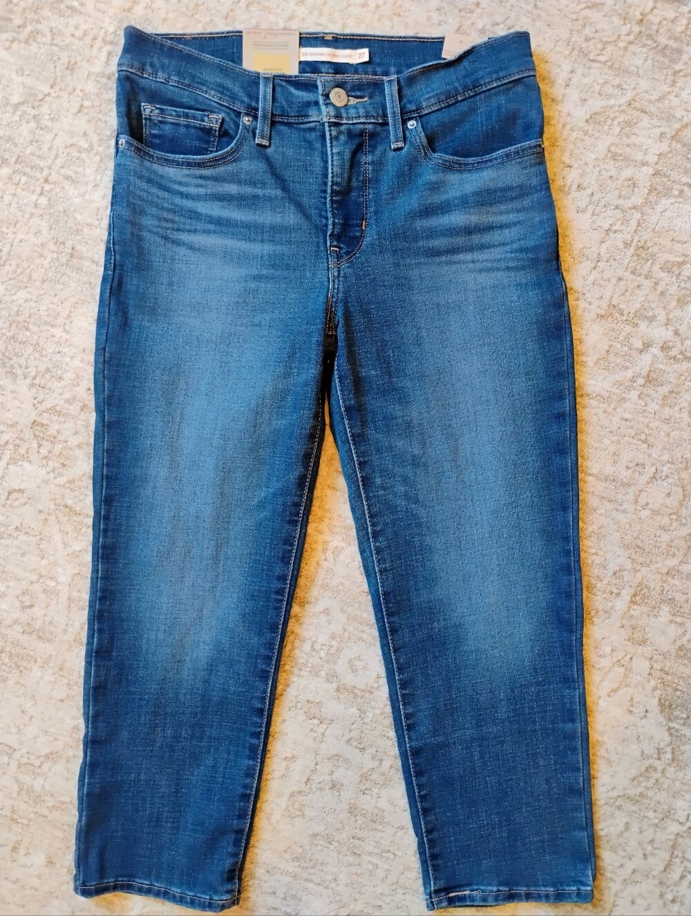 NWT 27 4 Levi's 311 Shaping Skinny Medium Wash Denim Jean Capris Stretch NEW